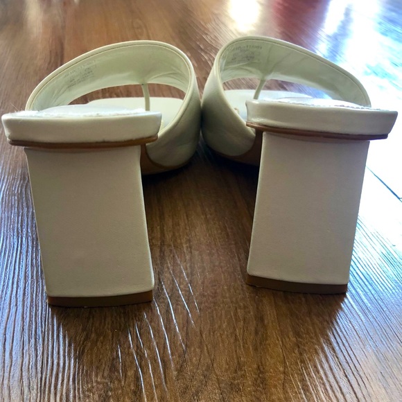 ZARA white leather block heel mules, 40 - Picture 5 of 7